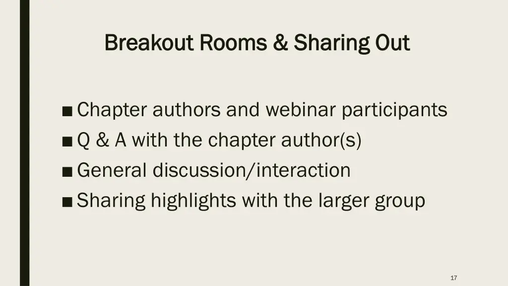 breakout rooms sharing out breakout rooms sharing