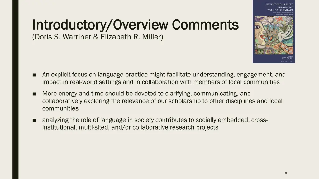 introductory overview comments introductory