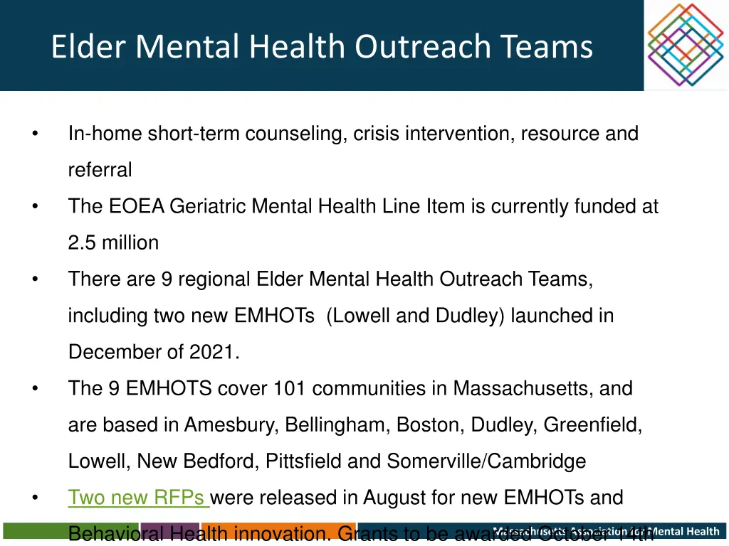 elder mental health outreach teams