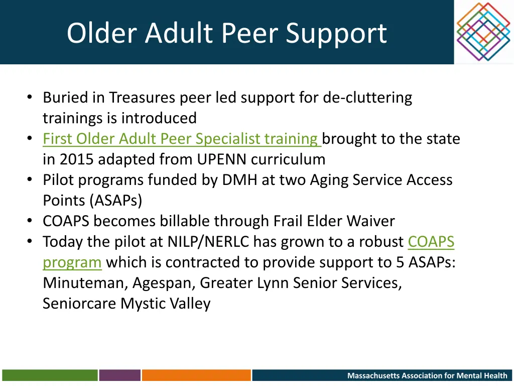 older adult peer support