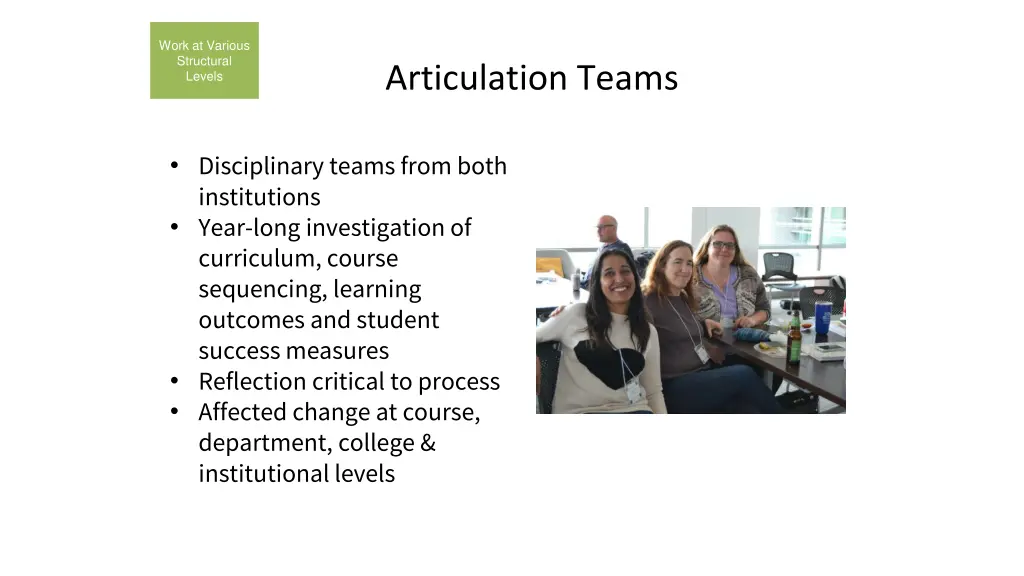 work at various structural levels 1