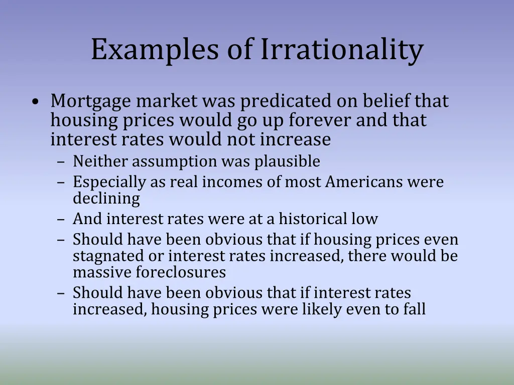 examples of irrationality
