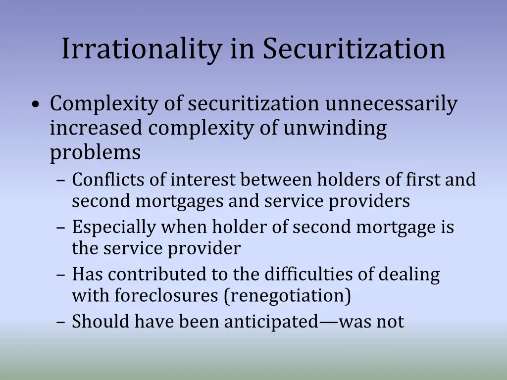 irrationality in securitization 3