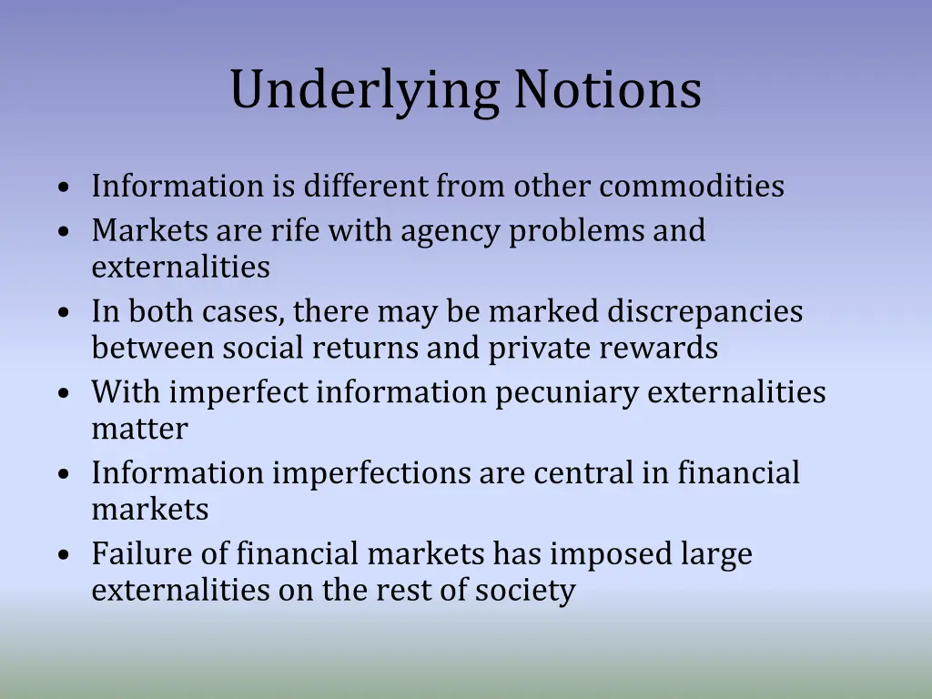 underlying notions