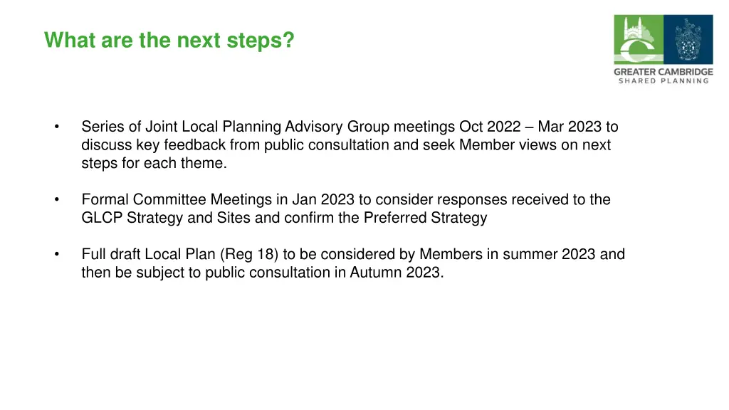 what are the next steps