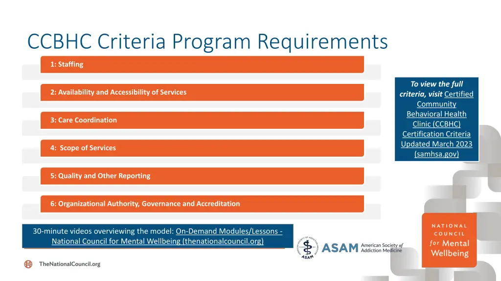 ccbhc criteria program requirements