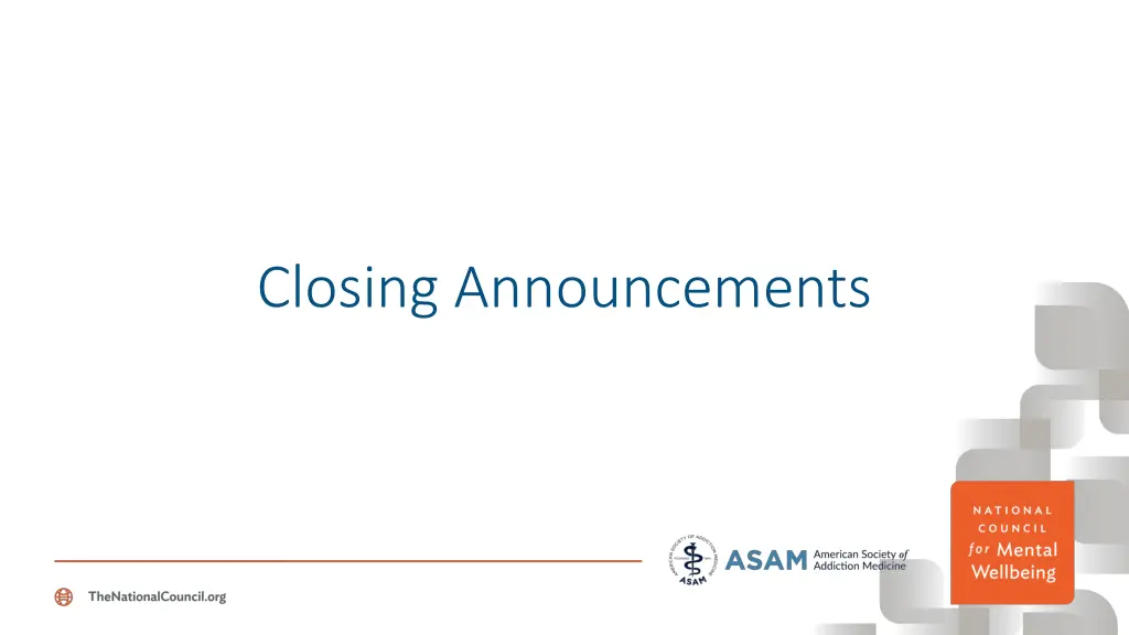 closing announcements