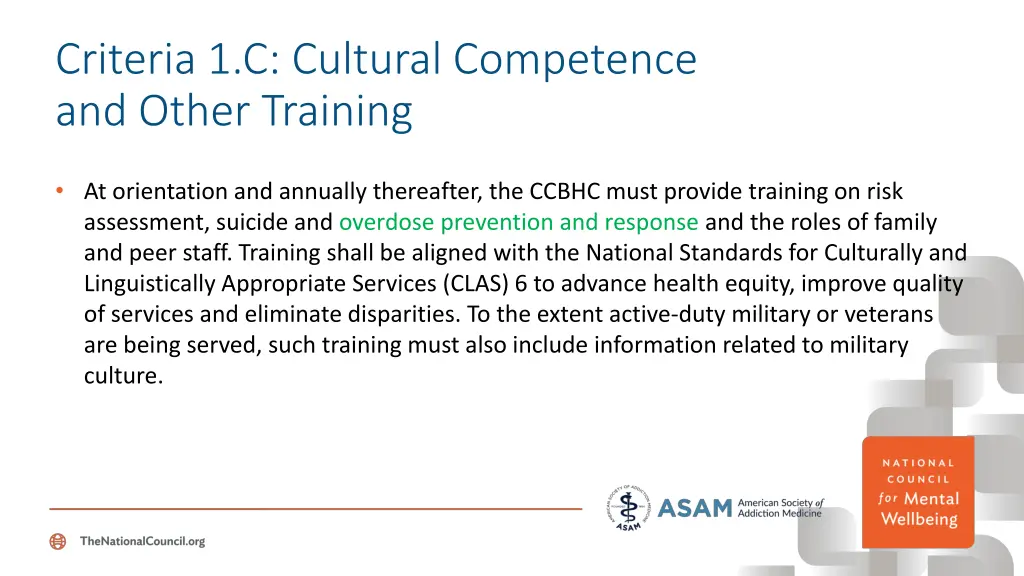 criteria 1 c cultural competence and other