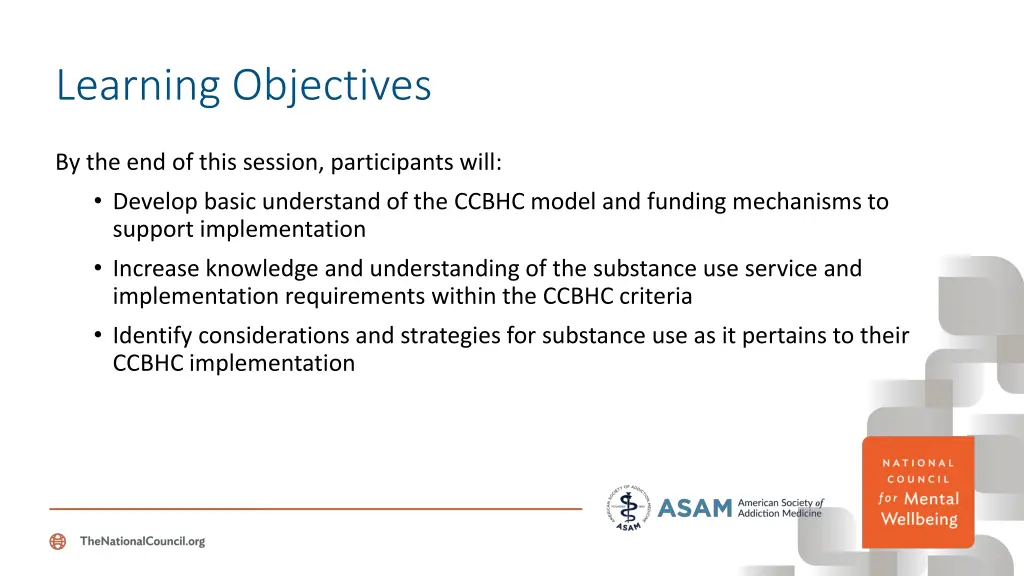 learning objectives