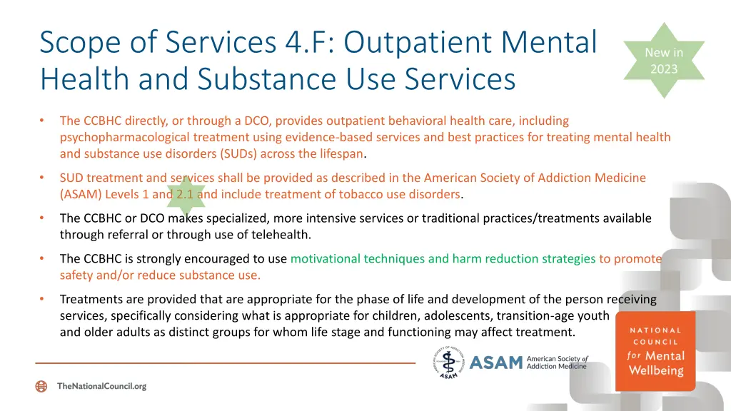 scope of services 4 f outpatient mental health