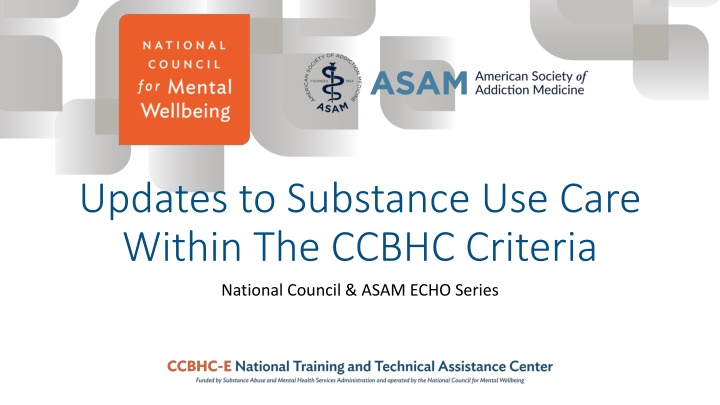 updates to substance use care within the ccbhc