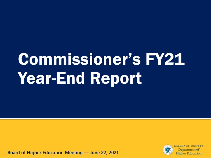 commissioner s fy21 year end report