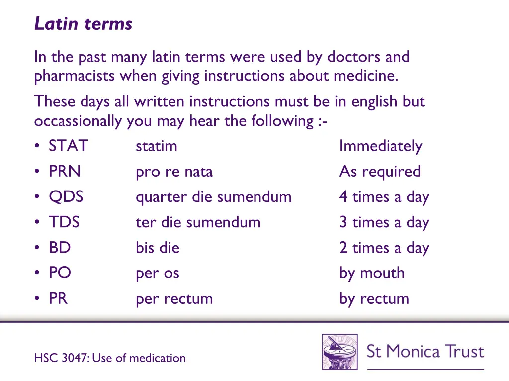 latin terms