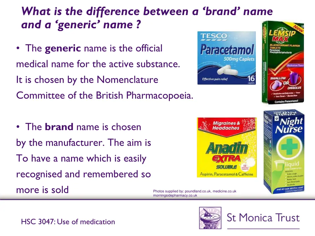what is the difference between a brand name