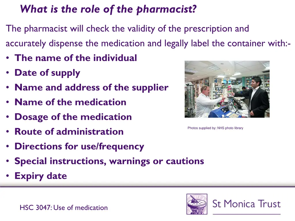 what is the role of the pharmacist
