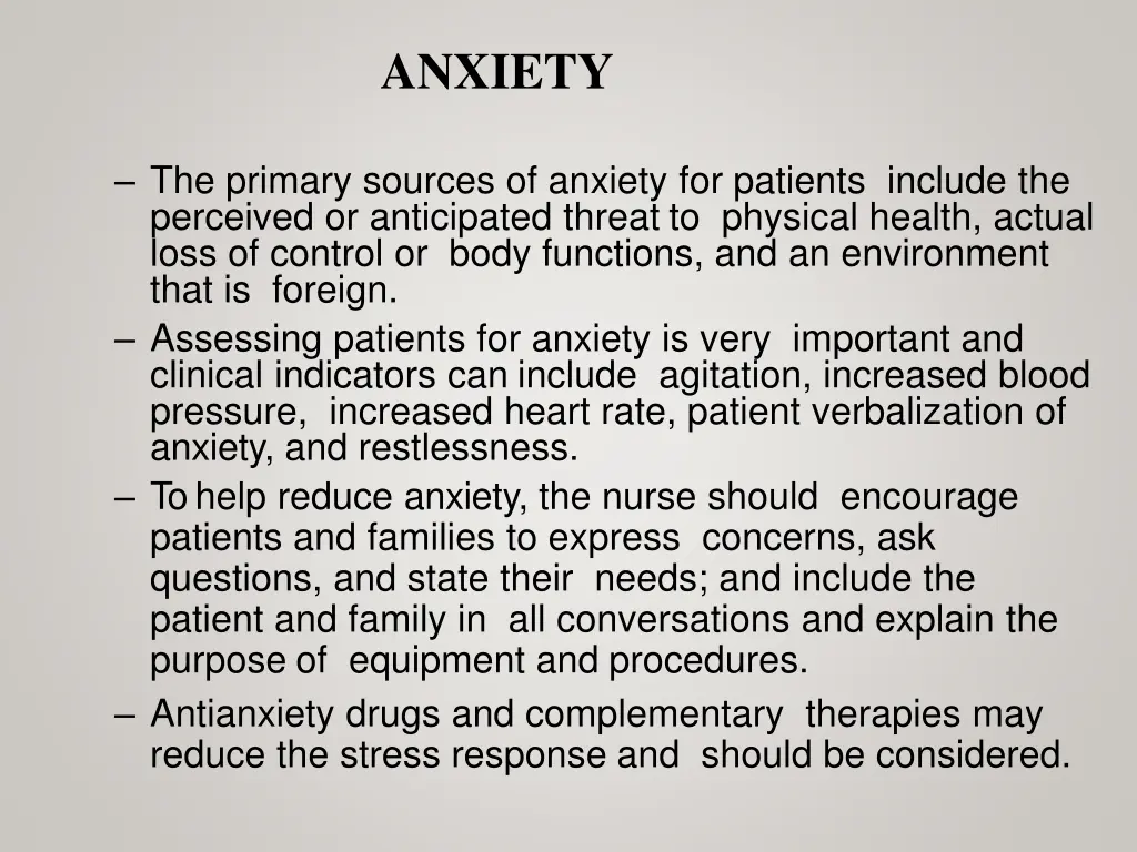 anxiety