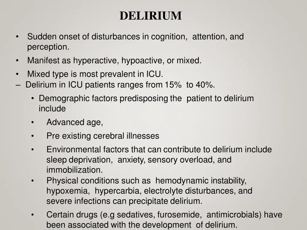 delirium