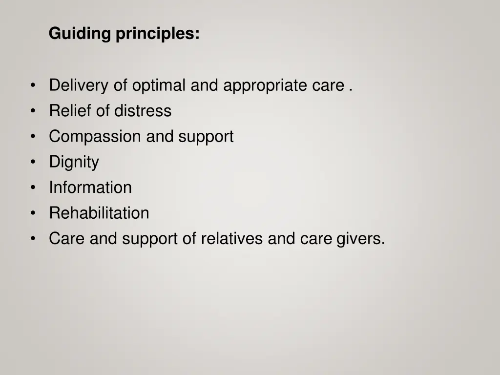 guiding principles