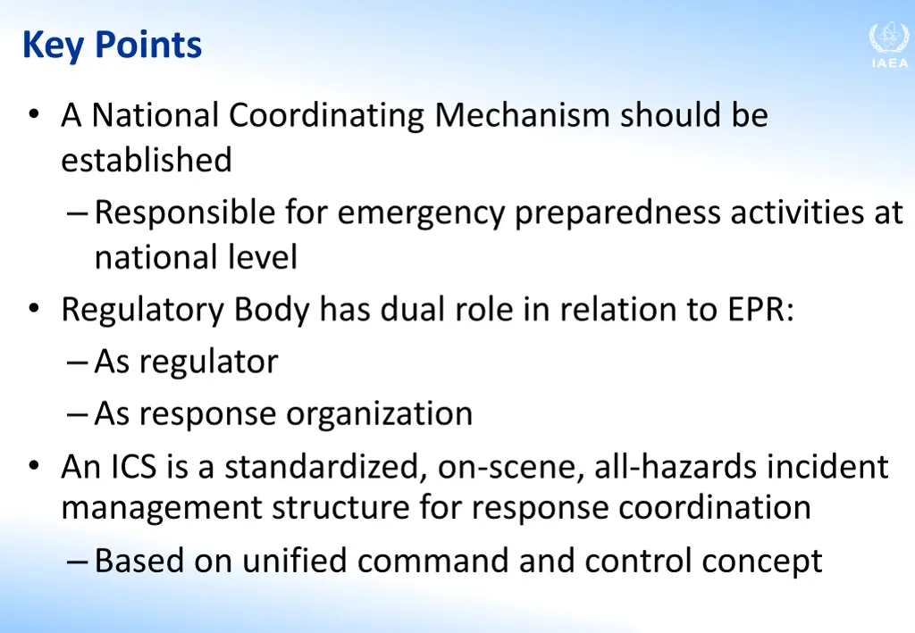 key points