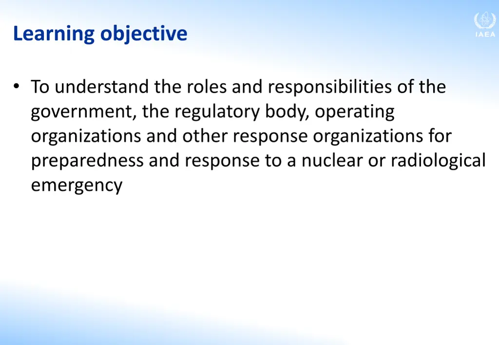 learning objective