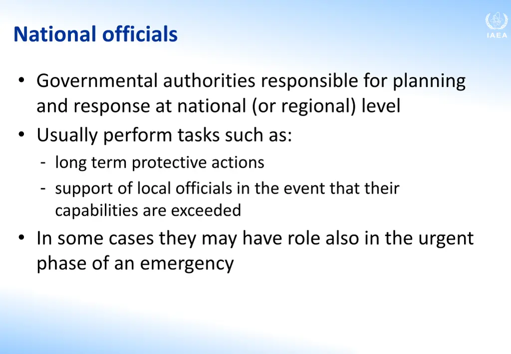 national officials