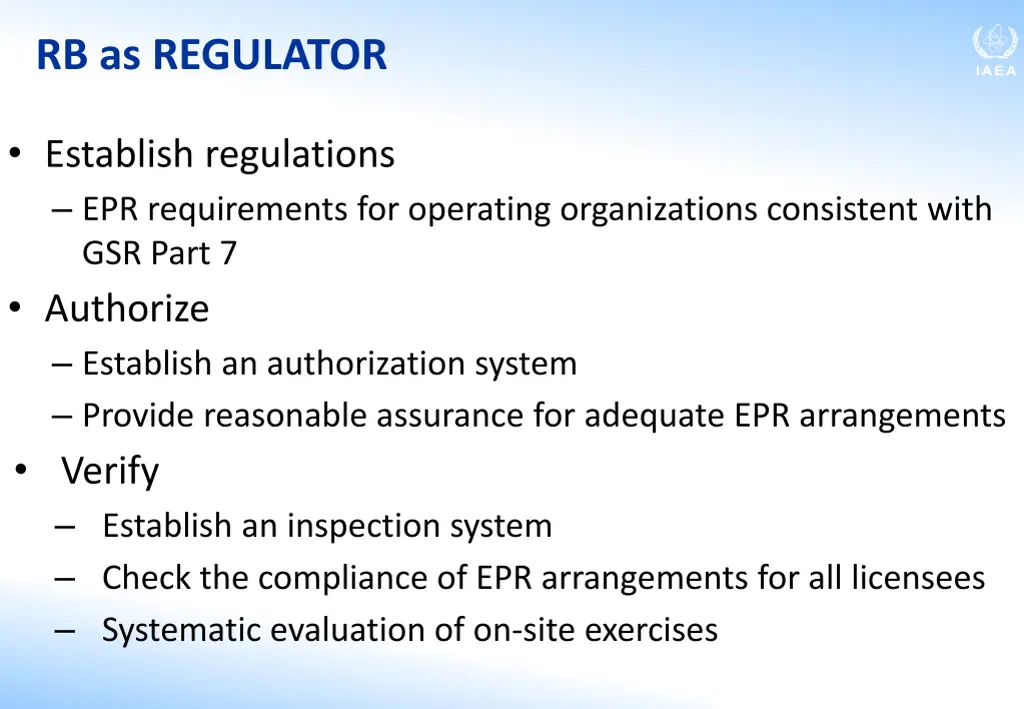 rb as regulator