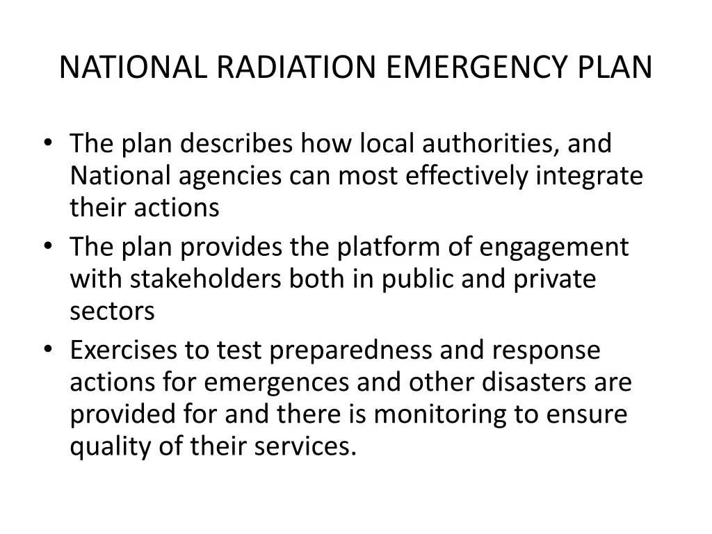 national radiation emergency plan 2