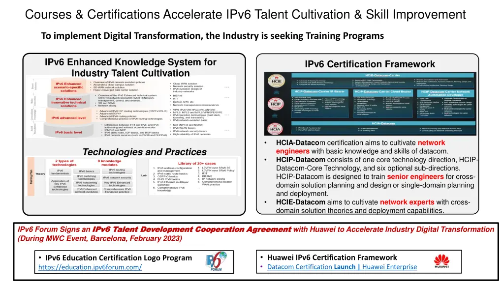 courses certifications accelerate ipv6 talent