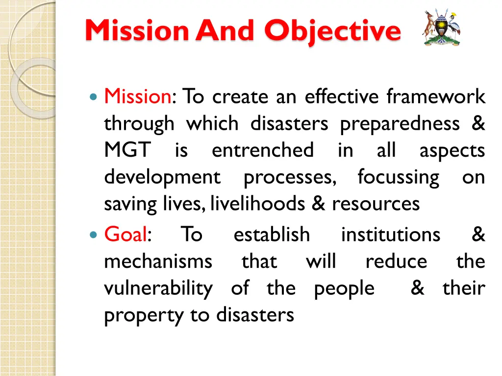 mission and objective