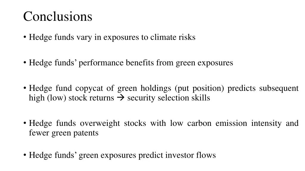conclusions