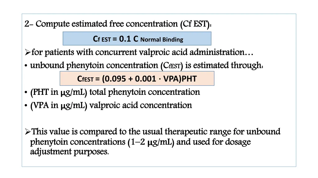 2 2 compute estimated free concentration