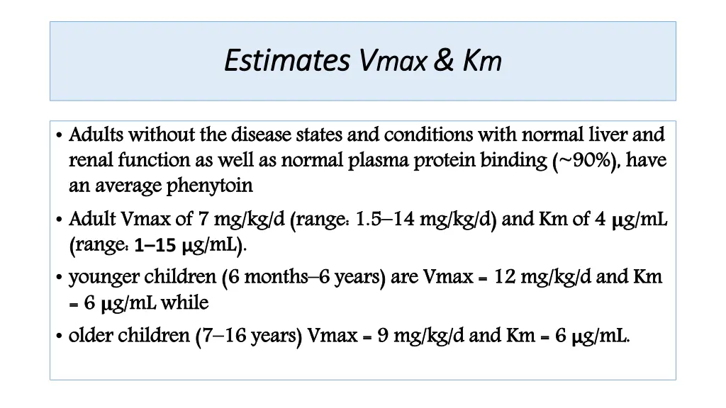 estimates estimates v v max