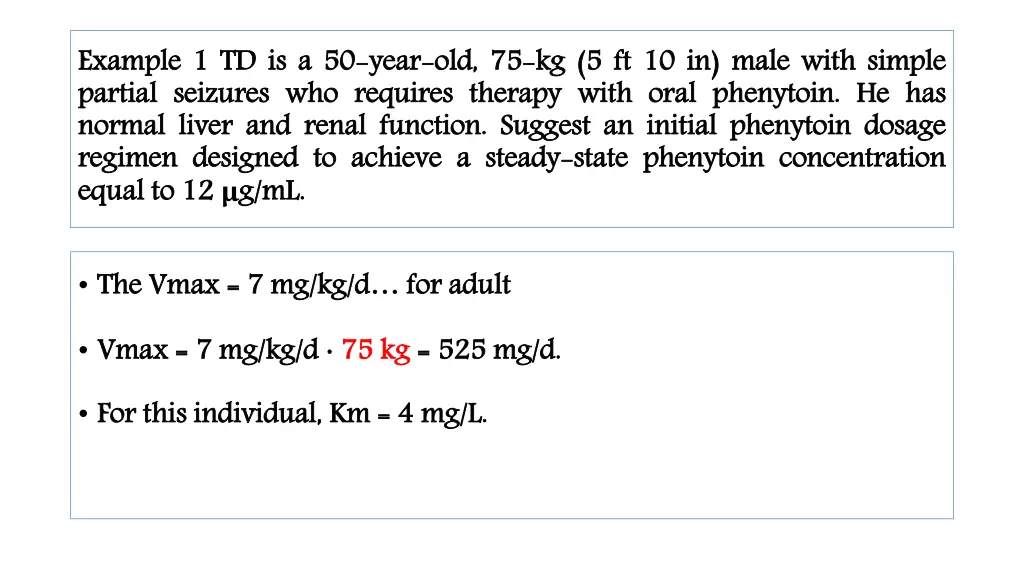 example partial normal regimen equal