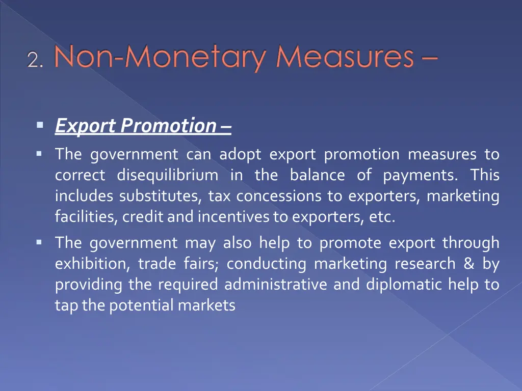 2 non monetary measures