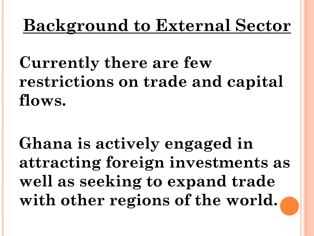 background to external sector 3