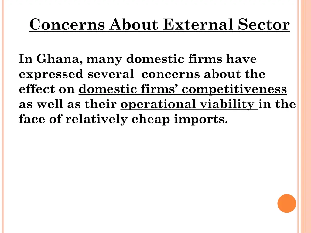 concerns about external sector 1