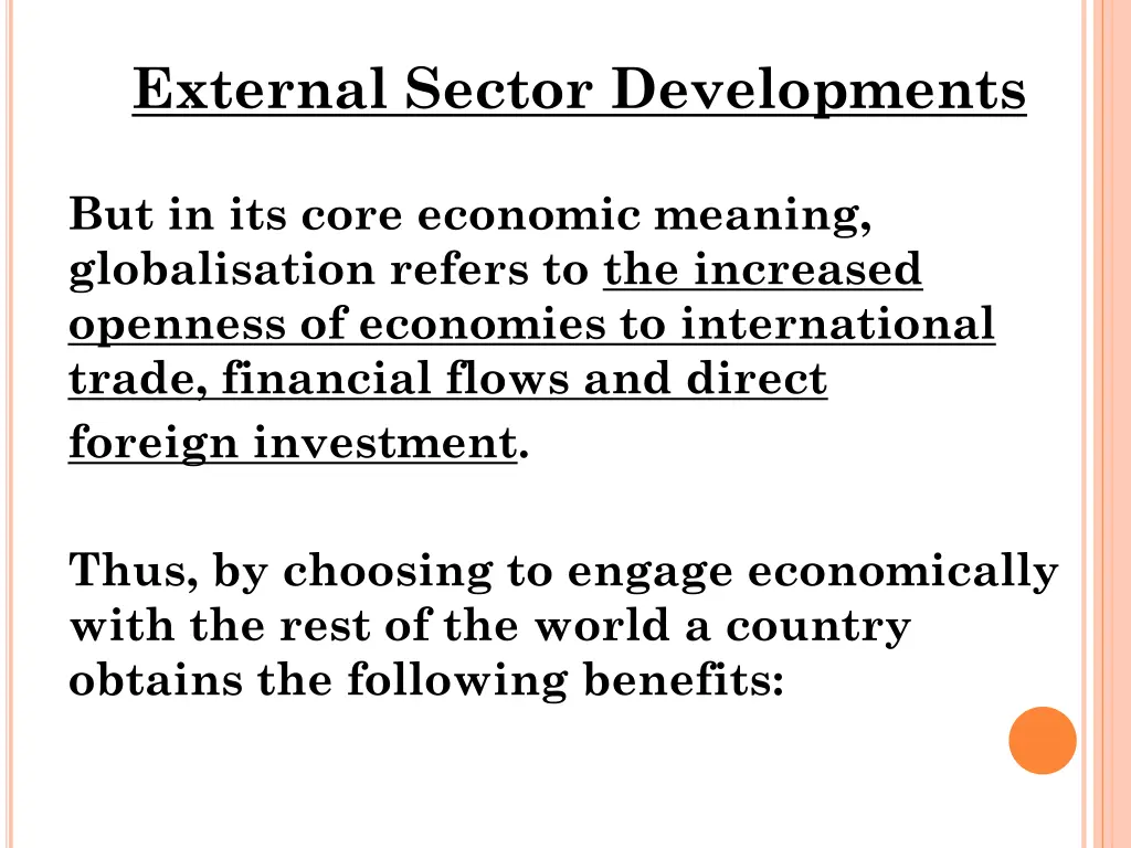 external sector developments 2