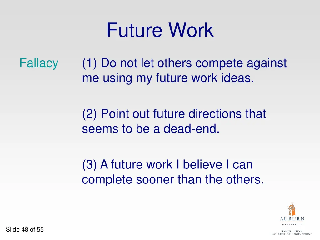 future work