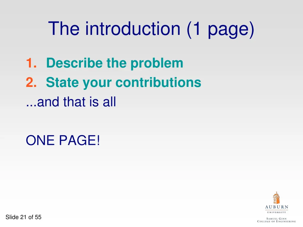 the introduction 1 page