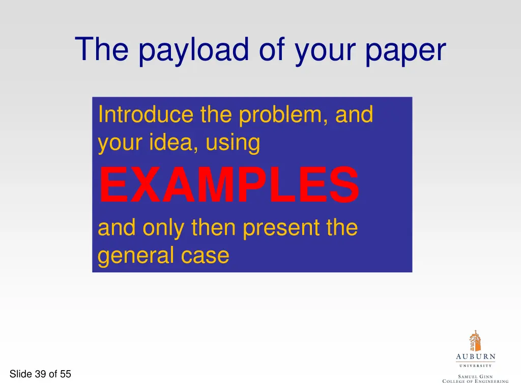 the payload of your paper