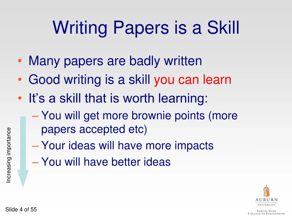 writing papers is a skill