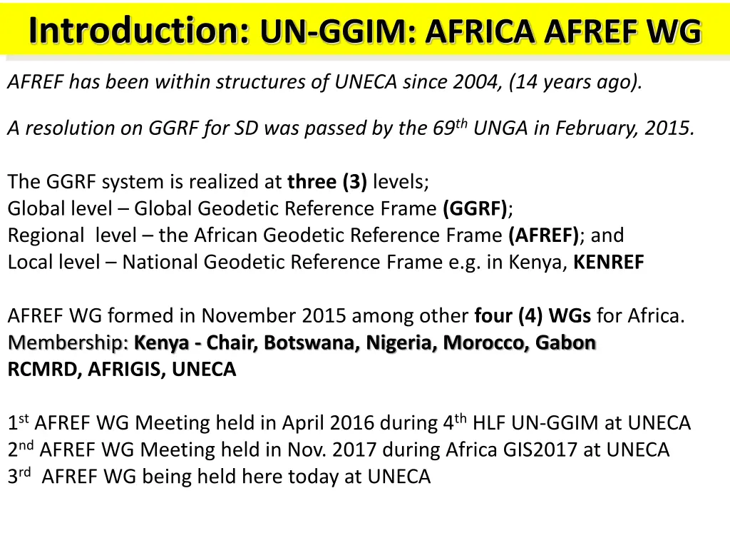 introduction un ggim africa afref wg