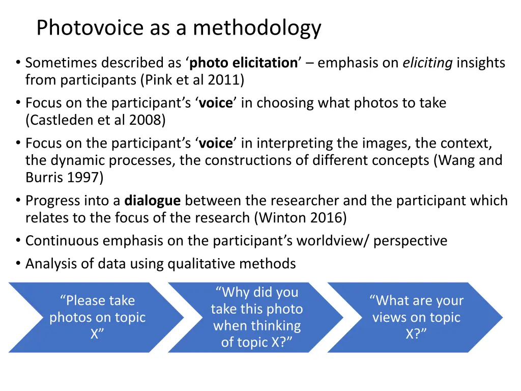 photovoice as a methodology