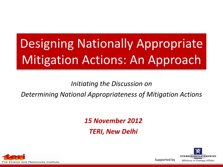 designing nationally appropriate mitigation