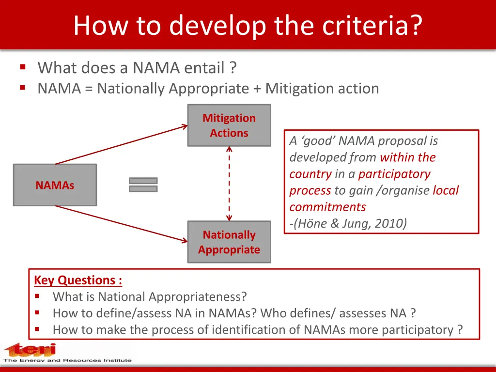 how to develop the criteria