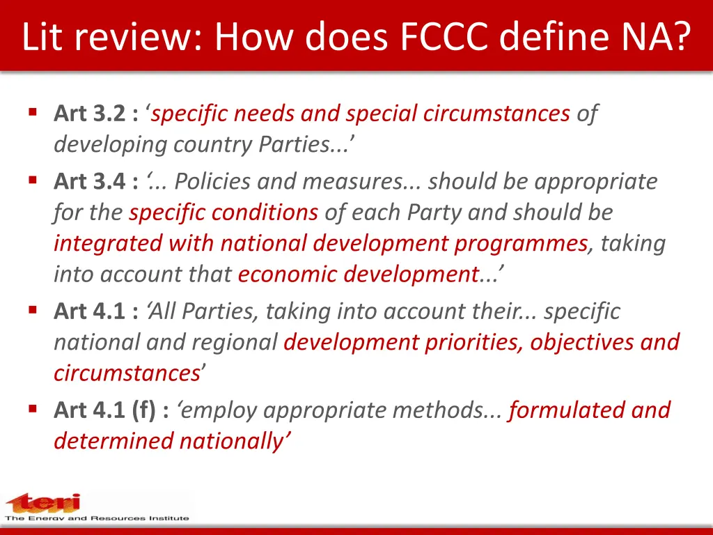 lit review how does fccc define na