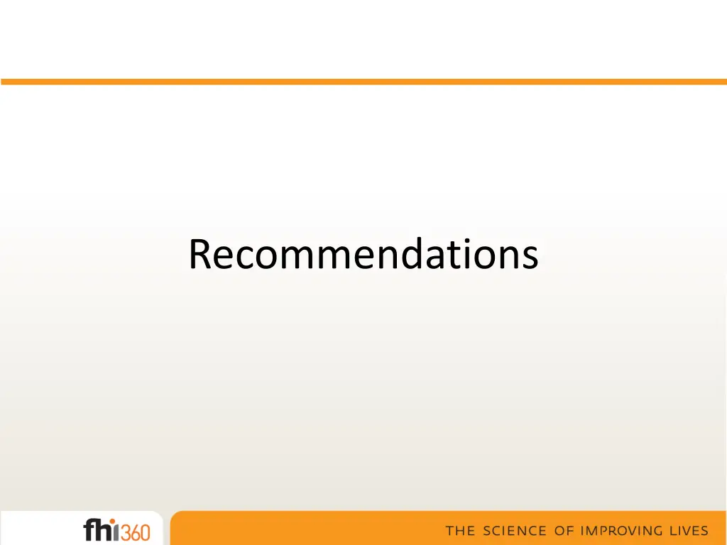 recommendations