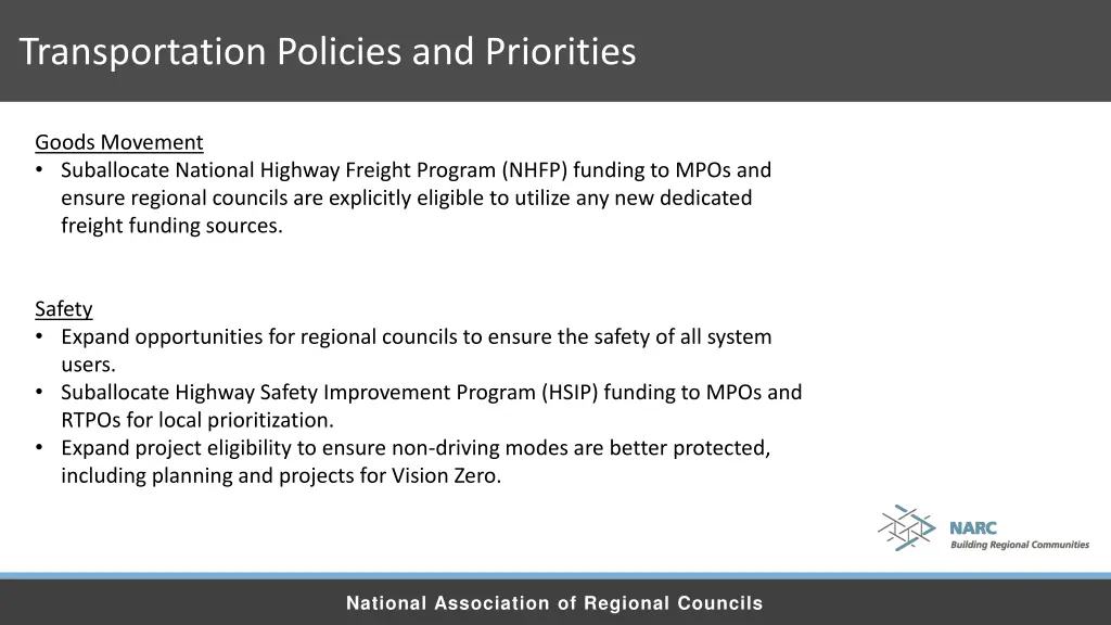 transportation policies and priorities 3