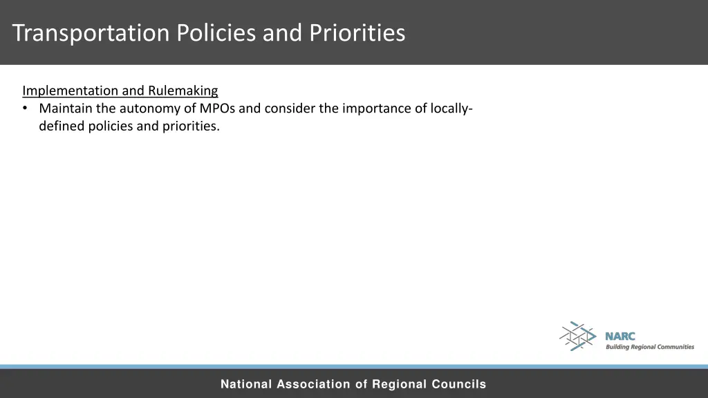 transportation policies and priorities 5