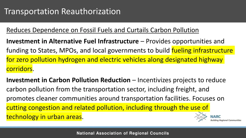 transportation reauthorization 7